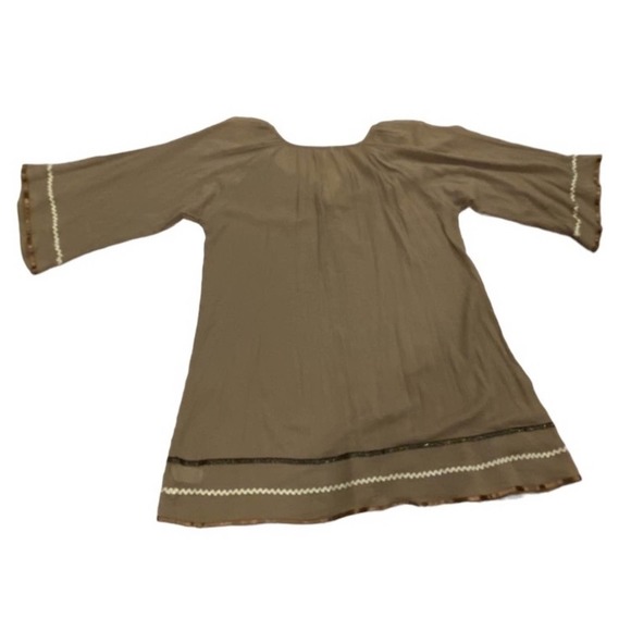 Umgee Dress Flowy Stylish Sheer Brown Size Medium - Picture 5 of 6
